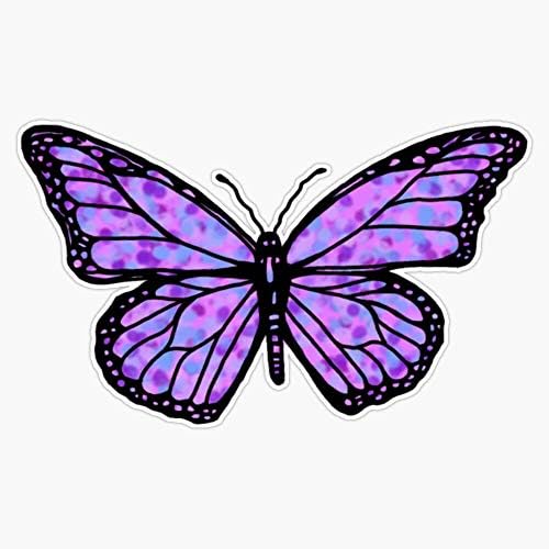 CNW Студио Едноставна Пурпурна Пеперутка Винил Водоотпорен Налепница Decal Автомобил Лаптоп Ѕид Прозорец Браник Налепница 5