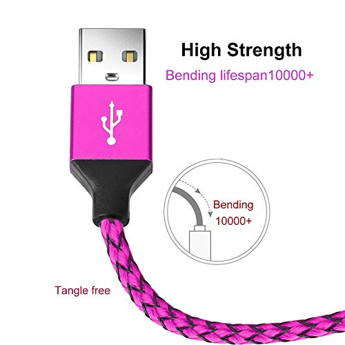 Sagmoc Тип C Држачи за Кабел Топла Розова - USB-C Кабелот за Полнење Компатибилен за Samsung S10 S9 S8 Плус, Note 8, LG V30 G6 G5,