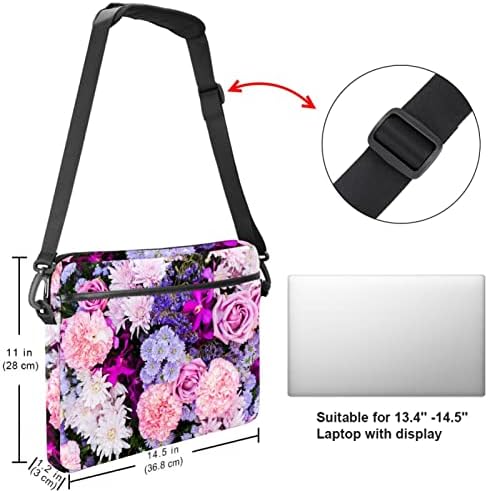 Убави Цвеќиња Лаптоп Торба за Жените Гласник Торба 14.5 Во Лаптоп за Носење Деловни Briefcase за Мажи Жени