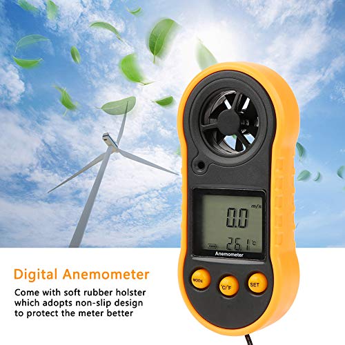 LCD Дигитален Anemometer Рачни Правец на ветер Мерач Метар Воздух Брзина Тестер со Ниско ниво на Триење Лого Дизајн за HVAC CFM Тестер