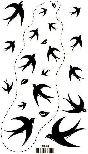 Се проголта Птица Убава Уметничка Природа 6X8 во MEGADEE Тетоважа Налепница на Телото Рака на Нога Телото Уметност, Убавина Шминка