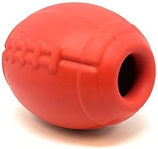 MKB од SodaPup - Природна Гума Фудбал Облик Џвакање Играчка - Третираат Фармацевт - произведено во САД - за Тешки Chewers - Brown