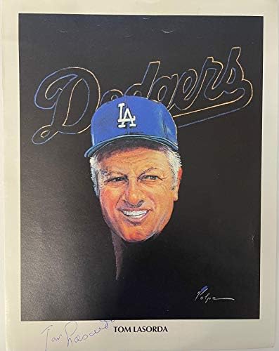 Томи Lasorda Autographed 8x11 Списание Страница Лос Анџелес Затајувачите - Autographed MLB Списанија