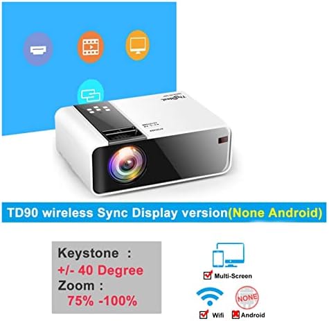 SHANG-ЈУНИ Проектор HD Мини Проектор TD90 Мајчин 1280 X 720P, ПРЕДВОДЕНА Android WiFi Проектор Видео Домашна Кино 3D Игра Паметни