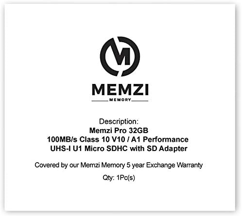 MEMZI ПРО 32GB 100MB/s Класа 10 Микро SDHC Мемориска Картичка за Akaso V300, V1, Трага 1, DL9, DL7, DL2, D2000, C320, C200 Цртичка