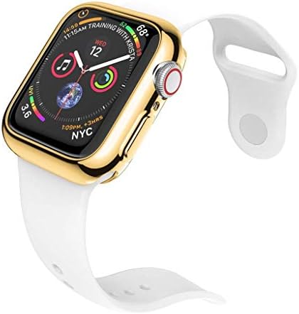 HANKN Случај за Apple Види Серија 7 41mm / Серија Se 6 5 4 40mm, Обложено Мека Сјајна TPU Покрие Iwatch Браник [Не Пред Екран Заштитник] - Злато