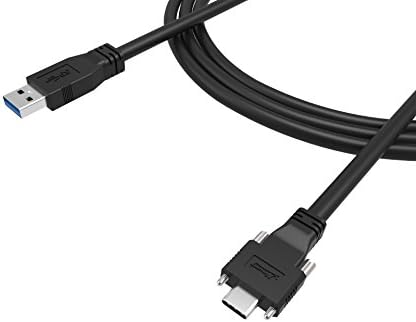 Newnex USB 3.1 Генералот 1 Кабел, Стандарден USB A Машки да Type-C Машки со Двојно Заклучување со Завртки, 3 Метар / 10 Метри