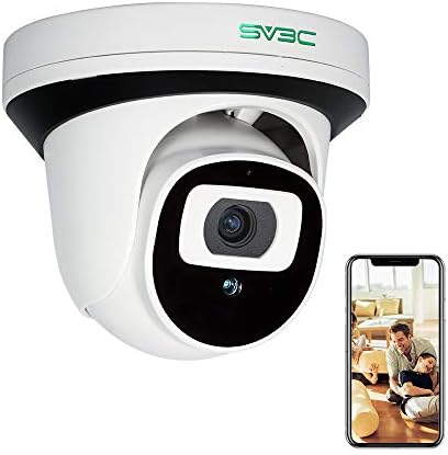 РОЕ IP Камера, SV3C Купола РОЕ Камера , 1080P Home Security Затворен Отворено Камера со двонасочна Аудио, Ноќ Визија, Движење Откривање,