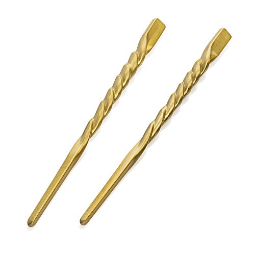 Пар на Златни Пресврт Дизајн Коса Pin стапчиња за јадење Алатка Пунџа 18cm (7.1)