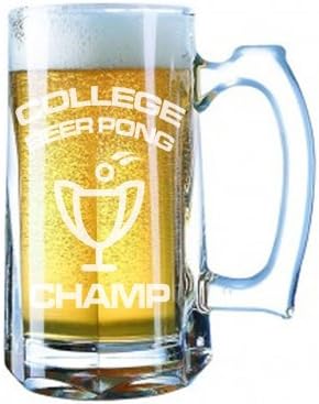 Гигант Кригла Пиво 28 Унци Пиво Штајн - Колеџ Пиво Понг Шампион Победничкиот Трофеј Подарок - Ласерски Гравирани