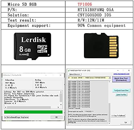 Lerdisk Фабрика трговија на Големо 6-Pack Микро SD Картичка 8GB U1 UHS-I Класа 10 MicroSDHC со SD Адаптер Произведени од страна на