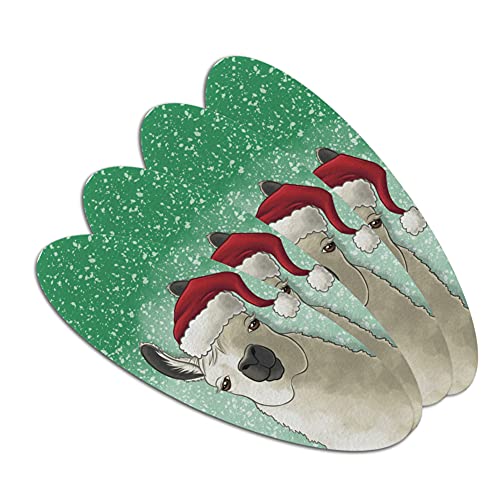 Фа Ла Ла Ла Лама Божиќ Дедо Мраз Шапка Двострано Овална Нокти Датотека Emery Одбор Поставите 4 Пакет