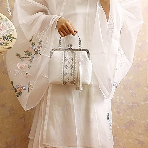 SMDSAZ Модни Луксузни Кинески Стил Торба Жените Чанта Јапонски Рака Извезени Tote Cheongsam Женски Cosplay Кеси Спојки (Боја : Жените
