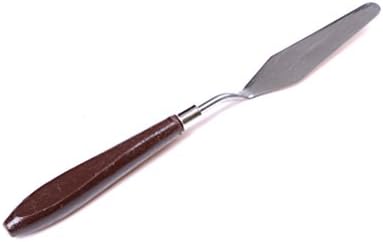 SISHUINIANHUA 5Pcs Мешани Нерѓосувачки Челик Дрвена Рачка Сликарство Ножот Палета Scraper Поставите Шпатула Ножеви за Уметник Масло