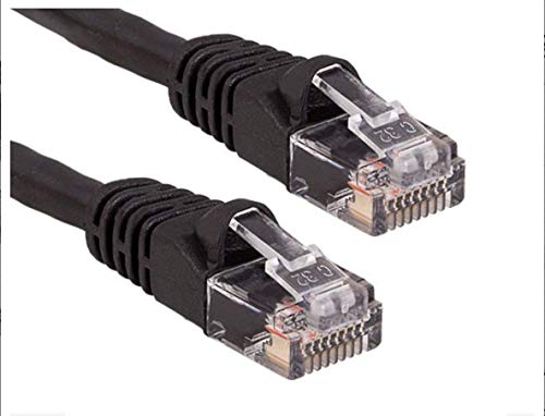 5 Нога CAT6 Ethernet UTP LAN RJ45 Кабел Моделирани Подигнете од eBusinessCables (Црна)