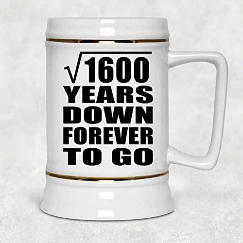 40-то Годишнината Квадратен Корен од 1600 Години Надолу Засекогаш Да се Оди - 22oz Пиво Штајн Керамички Бар Кригла Tankard Drinkware