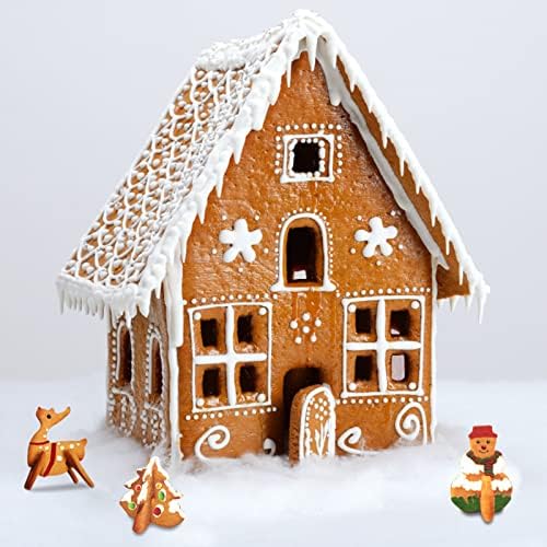 (Сет од 18 години) Божиќ Джинджифилово Куќа Колаче Машина Сет, 3D Джинджифилово Куќа за Полнење Празник Cookie Секачи Форми за Деца,