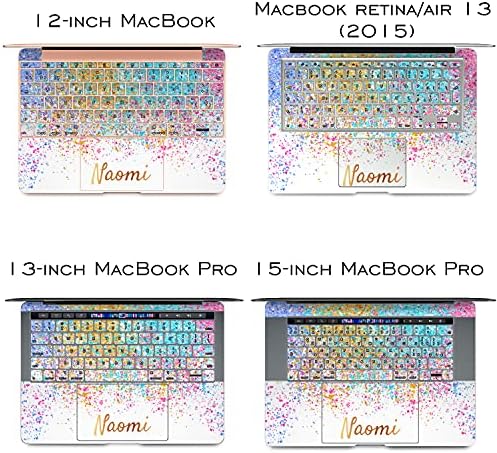 Lex Altern Винил Кожата Компатибилен со MacBook Air 13 инчен Mac Pro 16 Ретината 15 12 2020 2018 2019 Обичај Симпатична Confetti