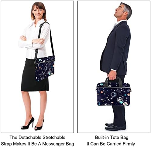 Чанти Водоотпорен Компјутерски Таблет Торба за Носење Чанта за Мажи и WomenGalaxy Простор Ѕвезди и Планети со Ракети