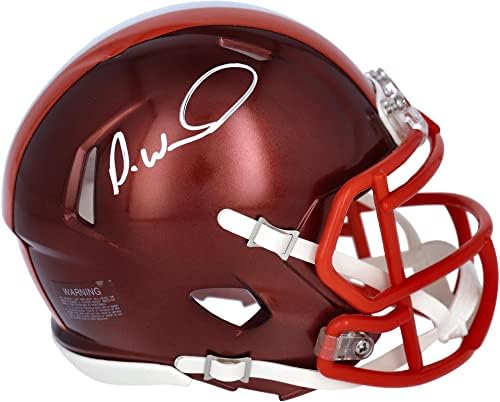 Denzel Одделение Кливленд Browns Autographed Riddell Флеш Брзина Мини Шлем - Autographed МАК Мини Шлемови