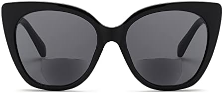 JM Класичен Bifocal Читање Очила Преголеми Cateye Стилски очила за сонце Читателите за Жени