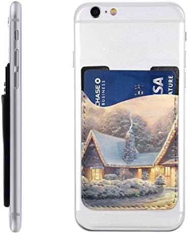 Куќа во Снег Телефон Држачот за картички за Мобилен Телефон се Држи На Картичката Паричникот Ракав Мобилен Телефон Назад Држи На