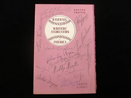 1949 Бејзбол Писатели' Association Програма - 20 MLB Ѕвезда Autographs - JSA ЛОА - MLB Autographed Разно Предмети