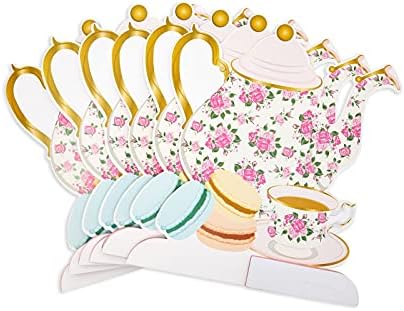 Teapot Саќе Centerpieces за Деца Чај Партија Роденден (9.8 x во 11, 6 Pack)