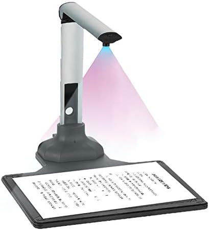 Wgwioo Книга и Документ за Камера (T1280 Плус), 12MP Висока Дефиниција Portable Document Скенер со LED Светло, Автофокус, Фаќање