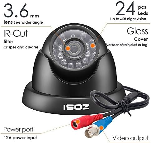 ZOSI 8CH 1080P Видео Безбедност DVR Систем и (4) HD 2.0 ПРАТЕНИК 1920TVL Надзор Затворен Отворено CCTV Камери со 65ft Ноќ Визија,