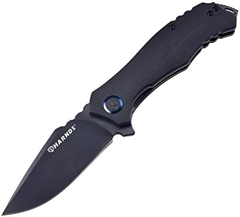 Harnds Одметник Тактички Преклопен Нож со D2 Челик Сечилото Џебен Нож со G10 се Справи со Flipper Отвори Кампување Нож со Џеб Клип