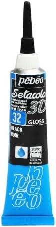 PEBEO Setacolor 3D Ткаенина Боја, 20ml, Сјајна Црна