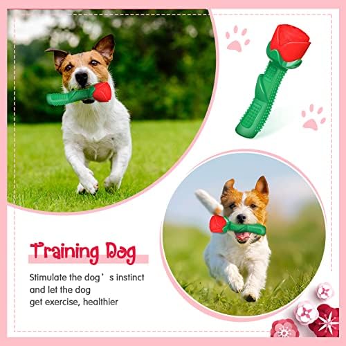 Денот на вљубените Куче Џвакање Играчки и Куче Јака, 2 Парчиња Срца Печатени Основните Куче Јака Зголеми Цвет Интерактивни Куче Играчки