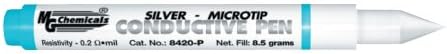 MG Хемикалии Сребро Проводници Пенкало, 0.3 оз (8.5 грама) Microtip Пен