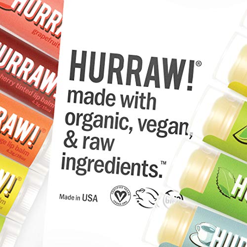 Hurraw! Портокал Lip Balm, 3 Pack: Органски, Заверена Вегетаријанци, Суровост и Глутен Слободни. Не-ГМО, Природни Состојки.