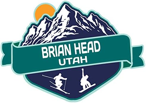 Брајан Главата Јута Ски Авантури Сувенир 2 Инчен Винил Decal Налепница Планина Дизајн