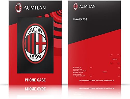 Глава Случај Дизајни Официјално Лиценцирани AC Milan 1899 Црна Логото Уметност Кожа Книга Паричникот Случај Покрие Компатибилен со