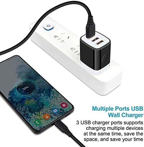 USB Конектор Приклучок, FiveBox 2PC 18W/3Amp 3-Пристаништа Брз USB Ѕид Адаптер за полнење Станица Полни Тули Кутија Коцка База за