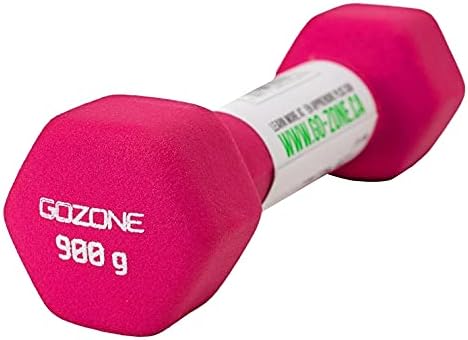 GoZone 2LB Neoprene Хексадецимален Гира, Розова, Сет од 2, Унисекс Вежби со Тегови