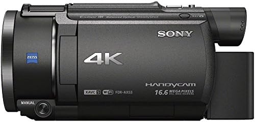 Sony FDR-AX53 4K Ултра HD Видео Снимање видео камера камери и видео камери + Vlogging Pro Пакет вкл. Видео Светлина, 64GB Меморија,