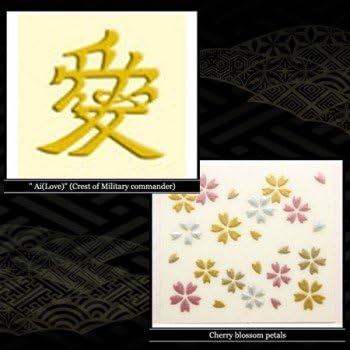 Јапонски Злато Лакирани Декоративни Налепница На КИН-MAKIE 10 парчиња сет