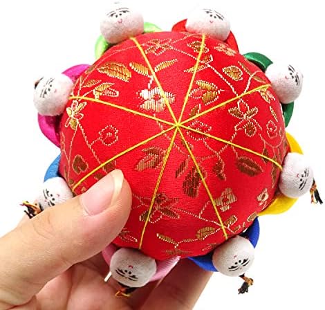 Honbay Кинески Традиционален Стил Црвениот Игла Pin Перница со 8 Деца