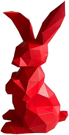 WLL-ДП 3D DIY Хартија Скулптури рачно изработени од Животинско Хартија Модел Пре-Сече Bunny Хартија, Занает Хартија Играчка Оригами