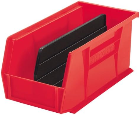 Akro-Mils 40220 Должина Пластични Divider за 30220 AkroBin Чување на Кутии, Црна, (6-Pack)