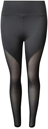 iCJJL Женска Крстот Завои Leggings - Секси Spliced Мрежа Јога Панталони со Висока Waisted Тренингот Работи Јога Activewear