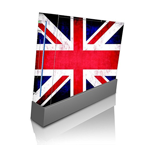 Британскиот Гранџ Гроздобер Знаме Винил Decal Налепница Кожата со Месечината Печатење за Wii Конзола