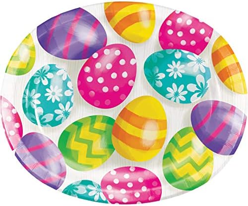 Креативни Конвертирање на Велигденски Јајца Овална Плочи, 10 x 12, Мулти-обоени