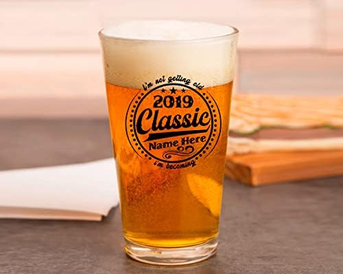 Prezzy Персоналните Не Стариот јас Сум Класичен 2019 Пиво Стакло Гроздобер 3-ти Роденден на 3 Години Пивце Очила 16oz