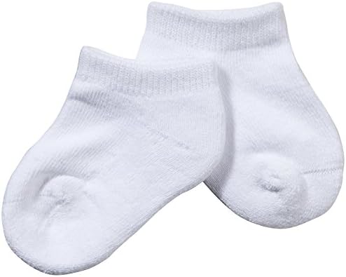 Jefferies Малку Унисекс Дете Лесна Пети Ниска Исечете Половина Перница Спорт 3 Pk Бели Чорапи