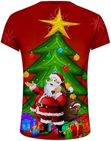 BEUU Божиќ Војник Кратко Sleeve маици за Mens, Смешни Божиќ Дедо Мраз Печатени Секојдневен Партија Crewneck Tee Блузи Суичери Pullover